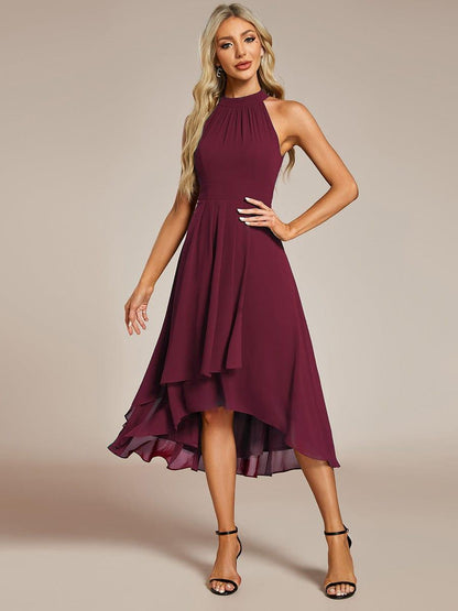 Dusty Blue Posie Chiffon Midi Dress