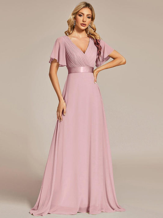 Dusty Rose Celestine Empire Waist Bridesmaid Dress