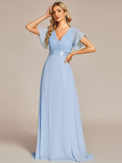 Ice Blue Celestine Empire Waist Bridesmaid Dress