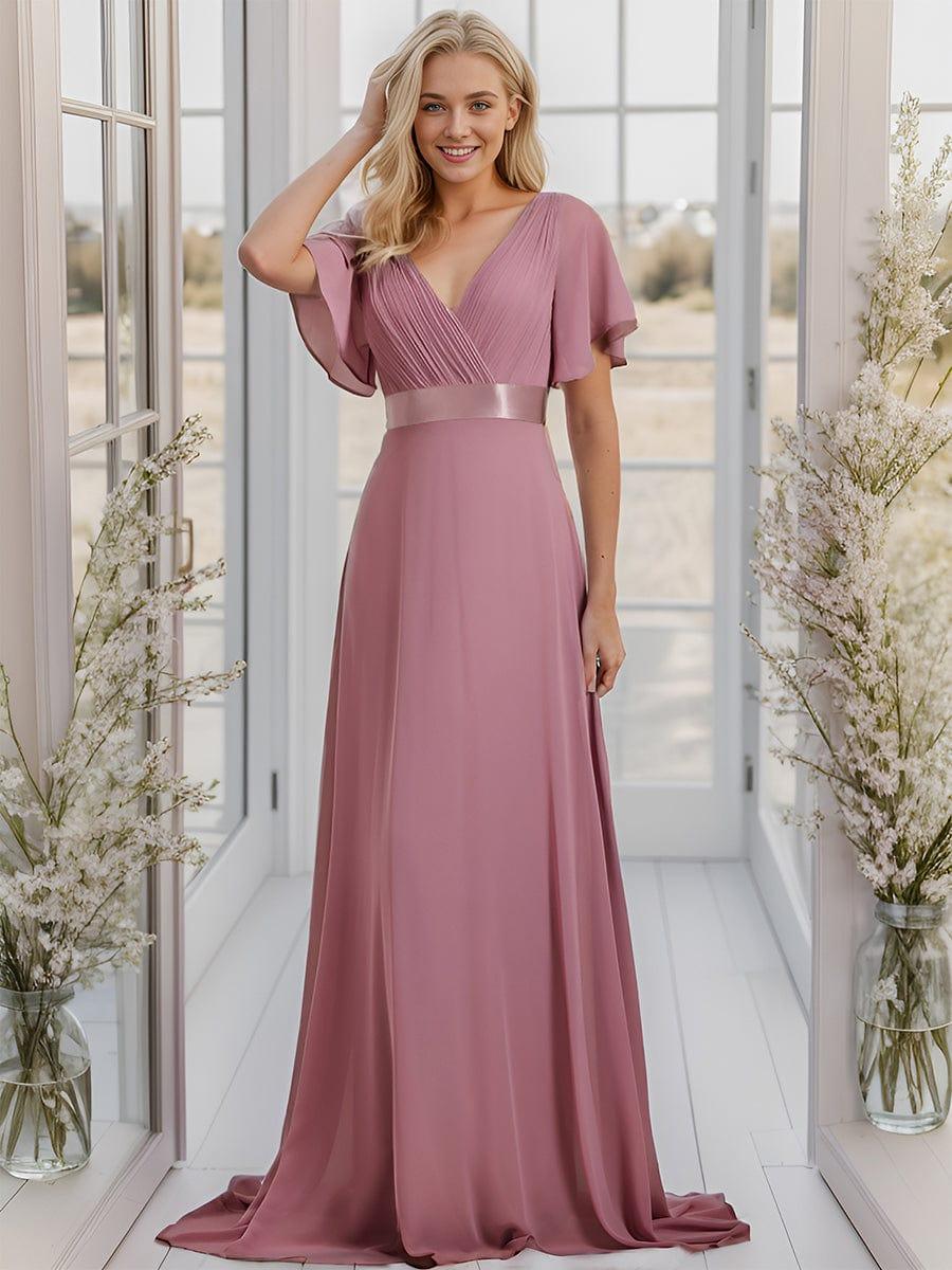 Brandied Melon Celestine Empire Waist Bridesmaid Dress