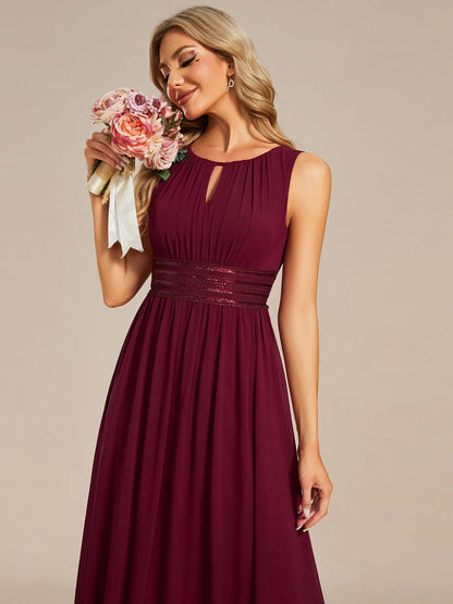 Dusty Rose Kalia Chiffon A-Line Dress