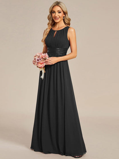 Pink Kalia Chiffon A-Line Dress