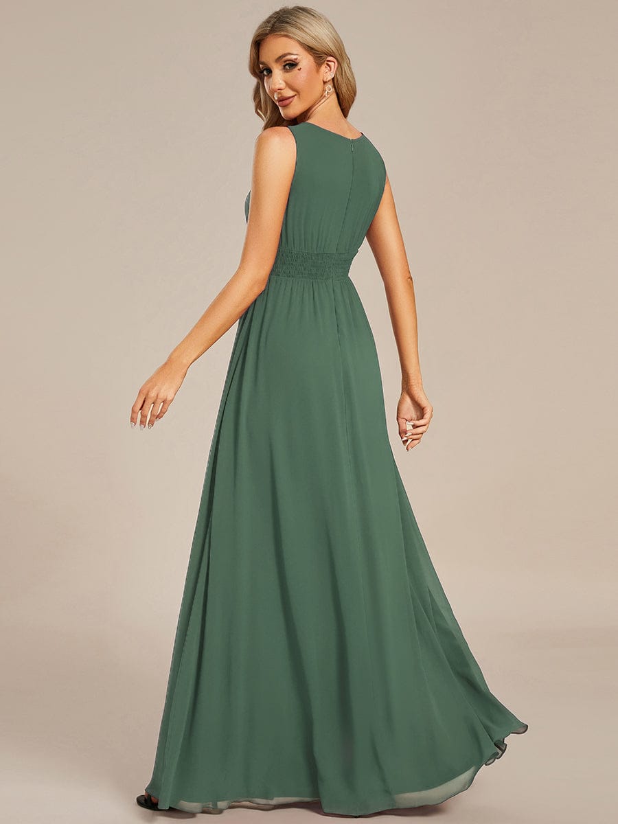 Olive Green Kalia Chiffon A-Line Dress