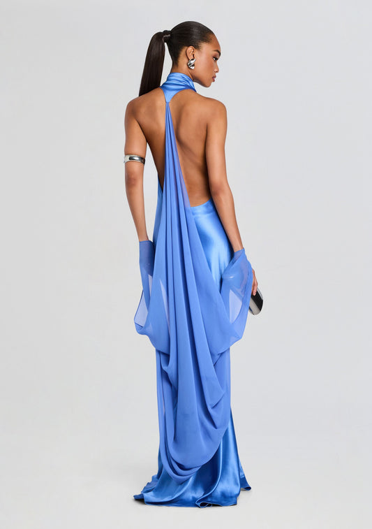 L'Acqua Idonie Linen Shift Dress in L'Acqua