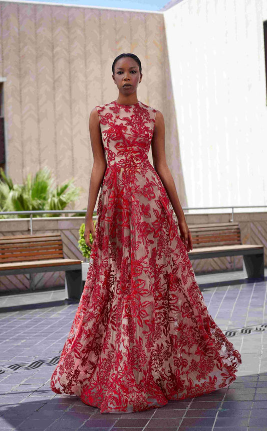 Red Margot Couture Gown in Red