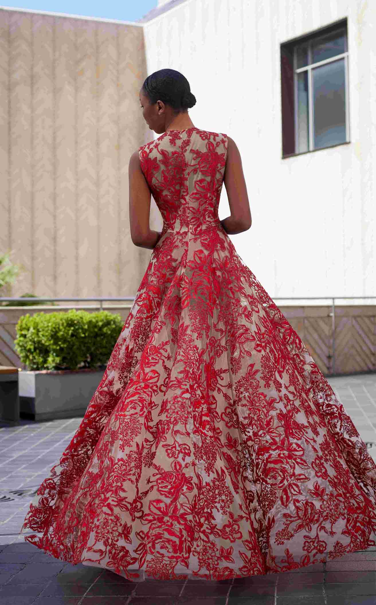 Red Margot Couture Gown in Red