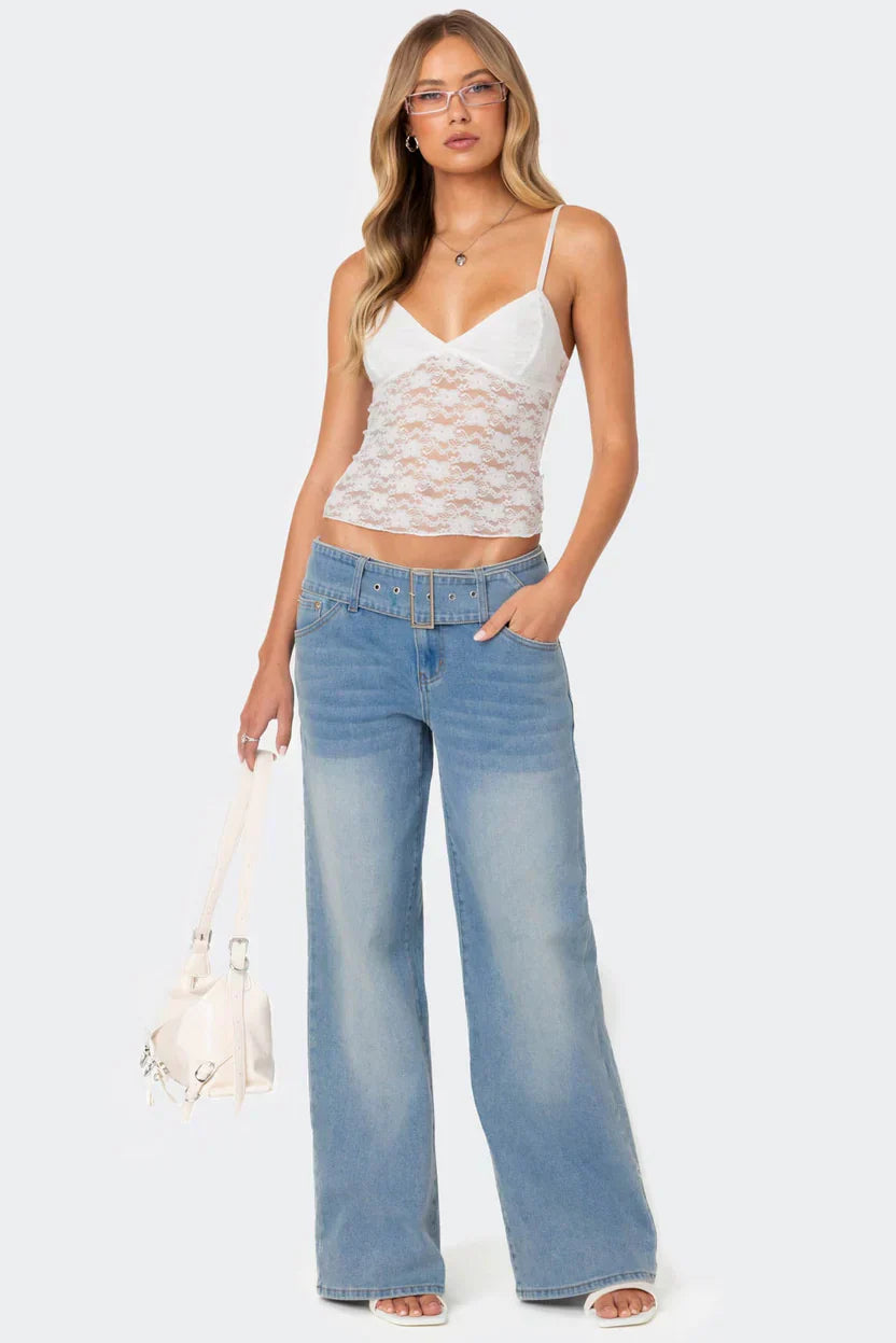 AZALEA SHEER LACE TOP