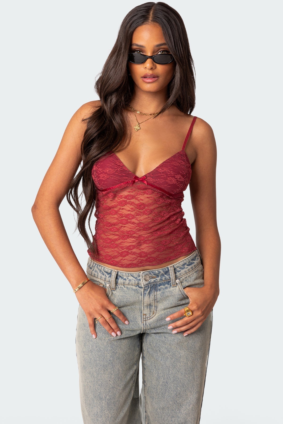 AZALEA SHEER LACE TOP