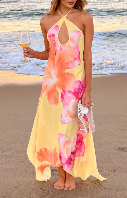 Elowen Floral Halter Maxi Dress