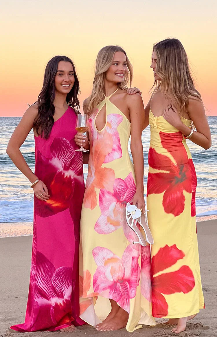 Elowen Floral Halter Maxi Dress