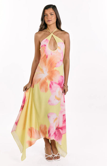 Elowen Floral Halter Maxi Dress
