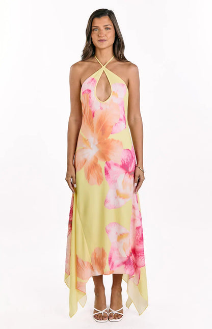 Elowen Floral Halter Maxi Dress