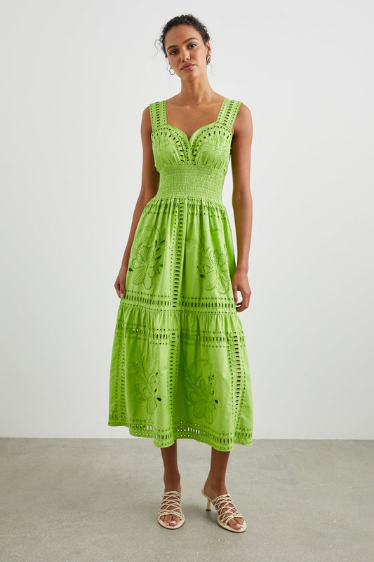 ISLAND GREEN Fawn Island Green Silk Slip Dress
