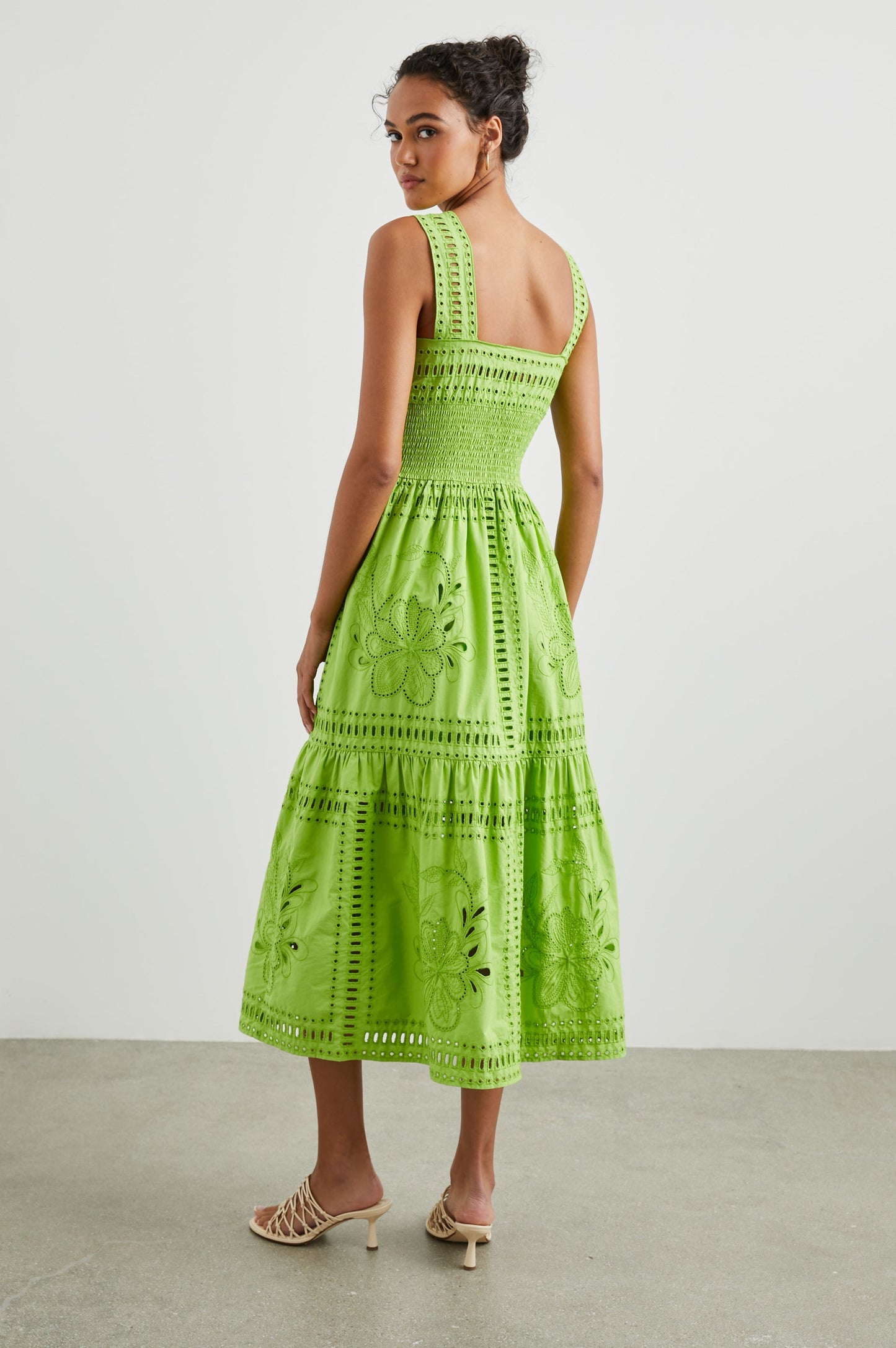 ISLAND GREEN Fawn Island Green Silk Slip Dress