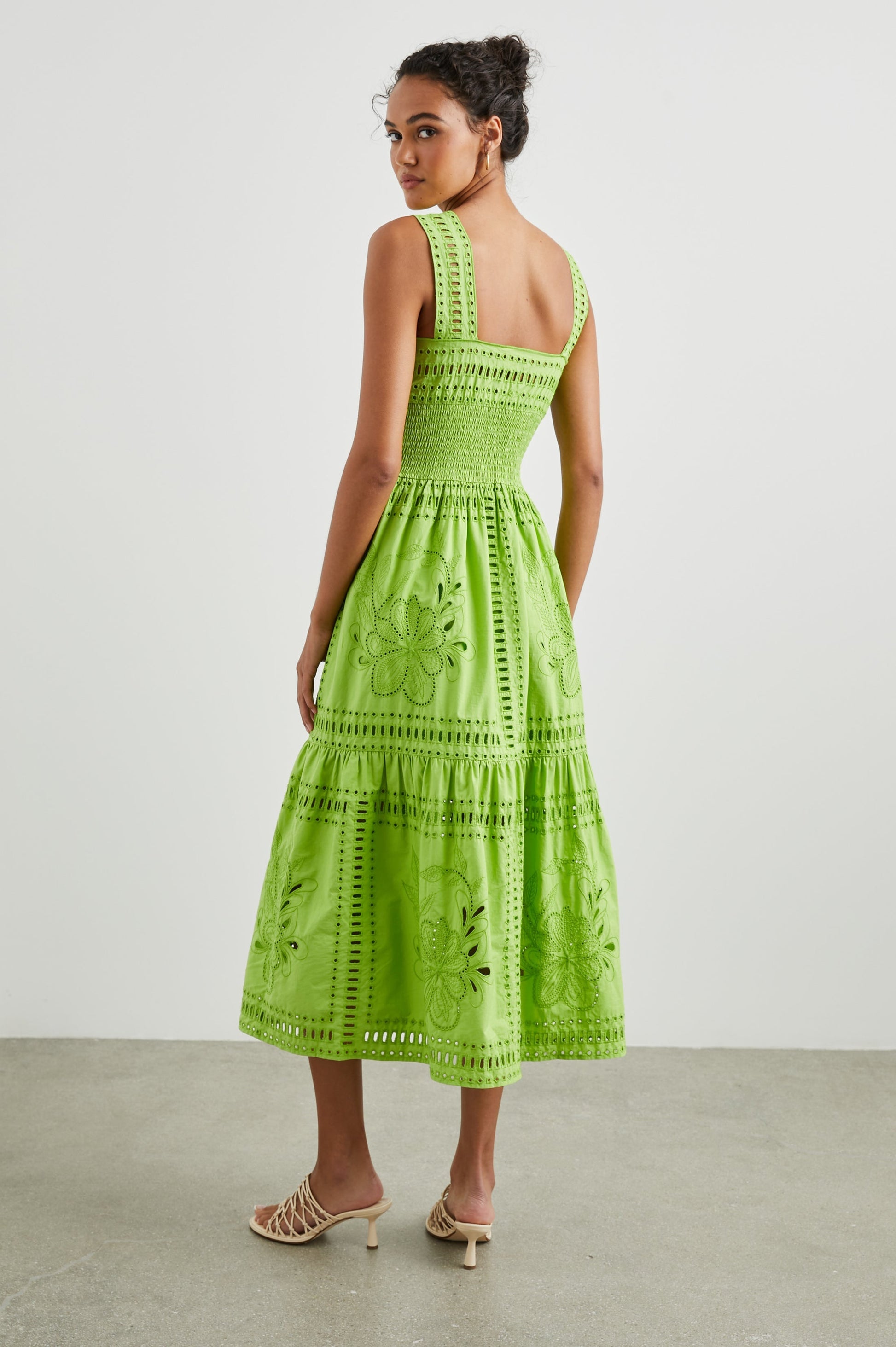 ISLAND GREEN Fawn Island Green Silk Slip Dress
