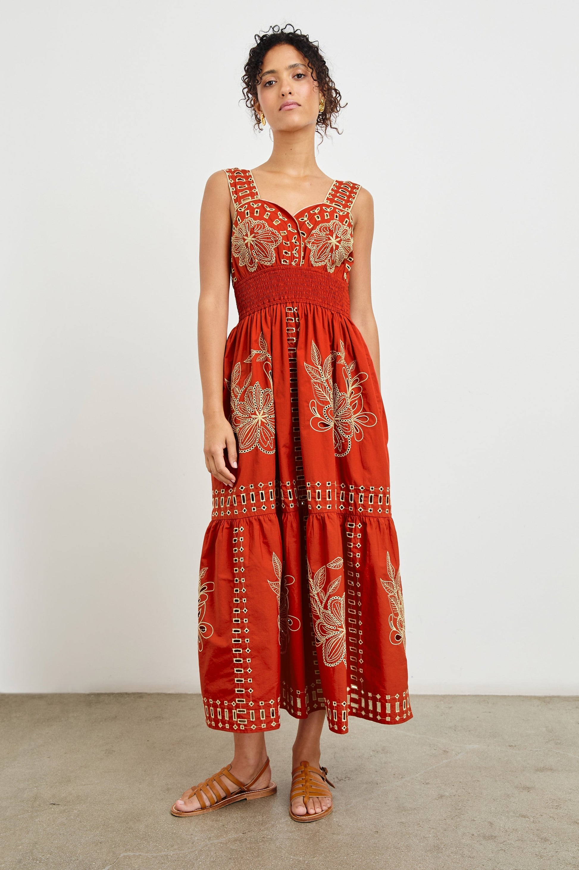 TERRACOTTA Fawn Island Green Silk Slip Dress