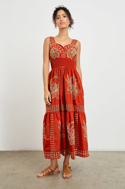 TERRACOTTA Fawn Island Green Silk Slip Dress