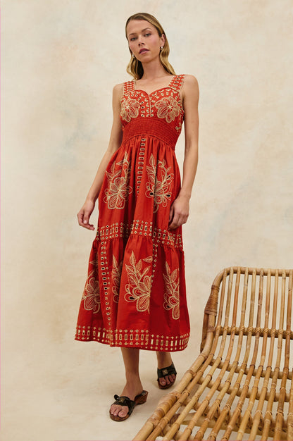 TERRACOTTA Fawn Island Green Silk Slip Dress