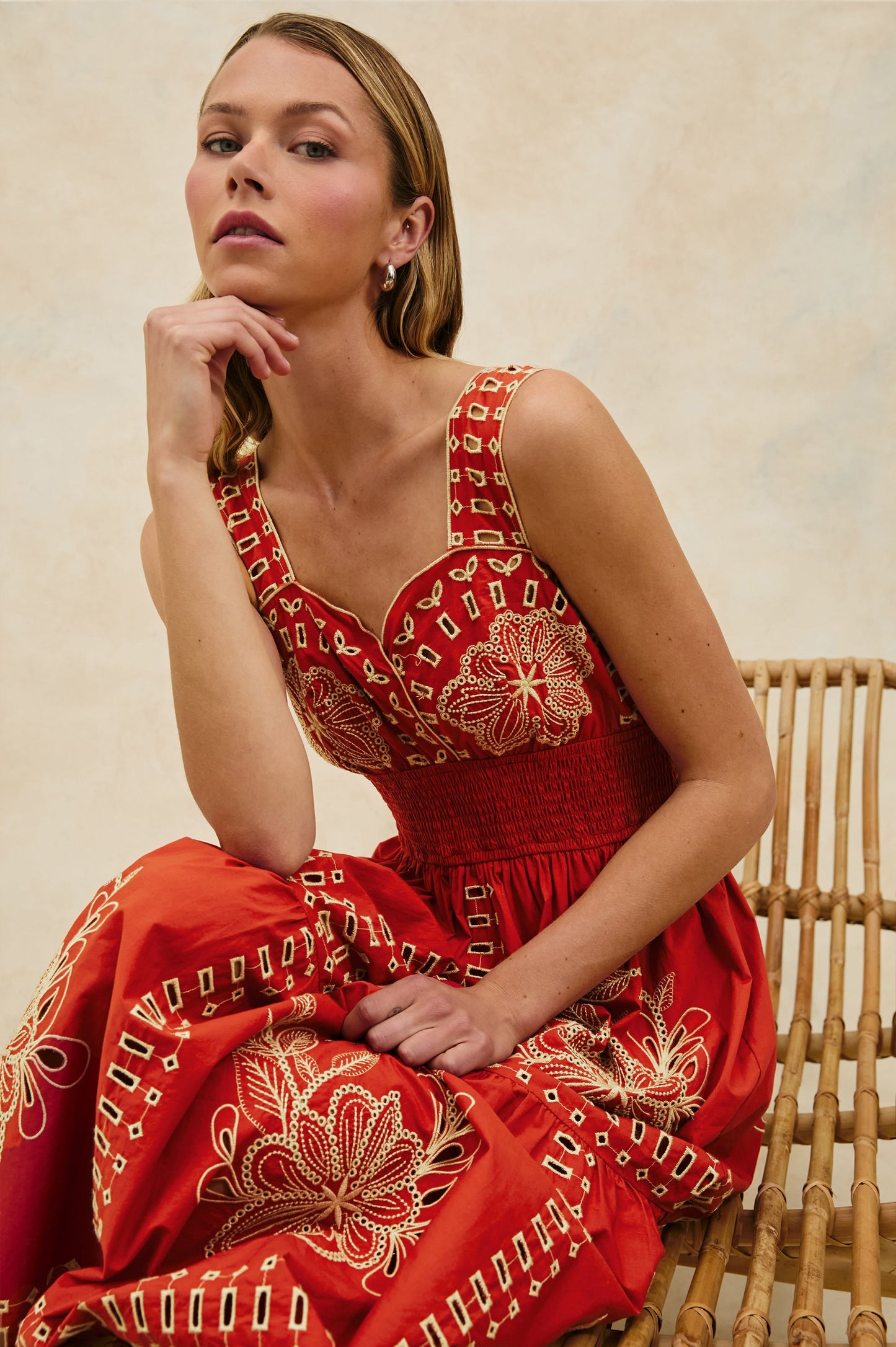 TERRACOTTA Fawn Island Green Silk Slip Dress