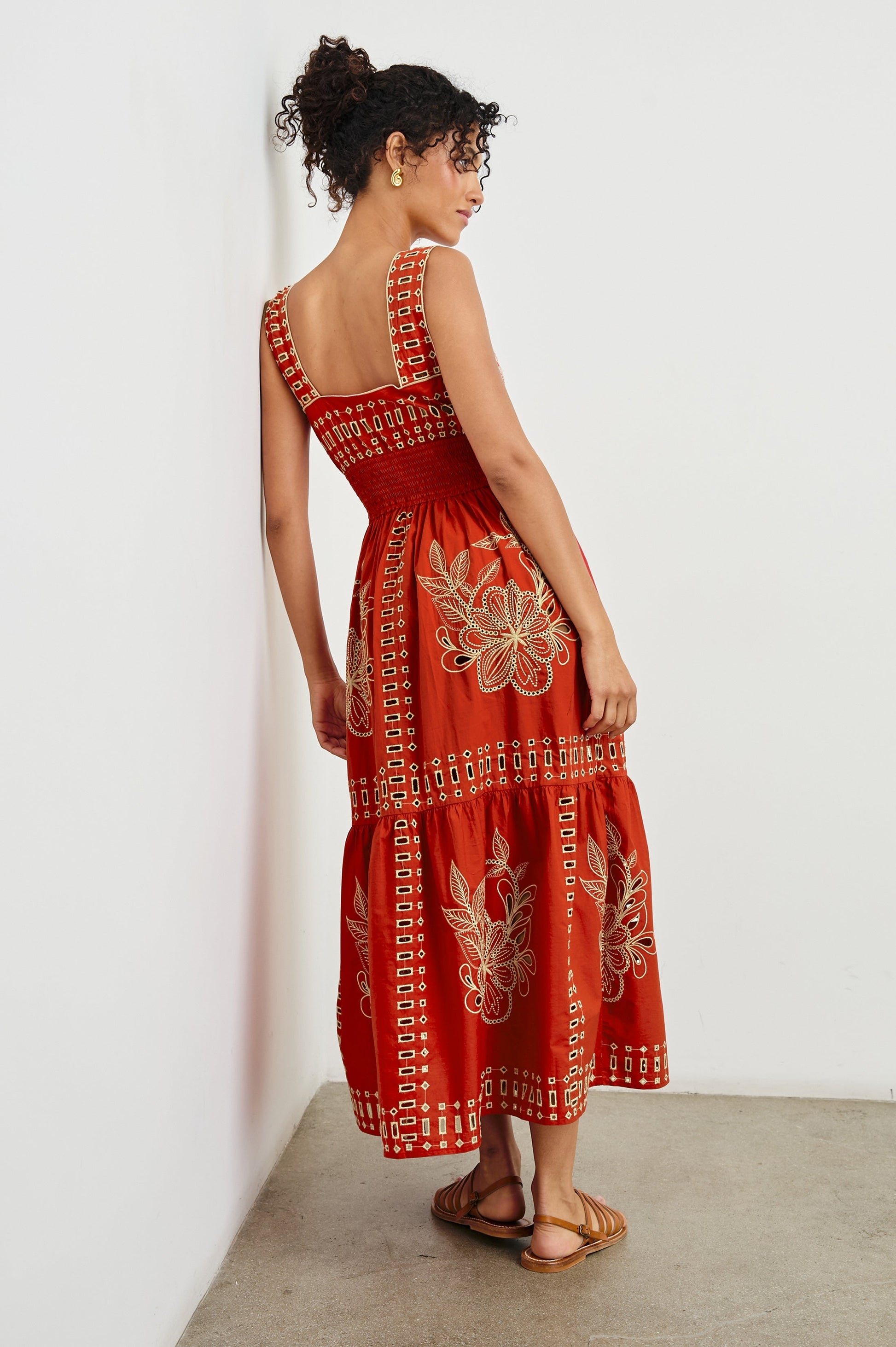 TERRACOTTA Fawn Island Green Silk Slip Dress