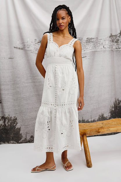 WHITE Fawn Island Green Silk Slip Dress