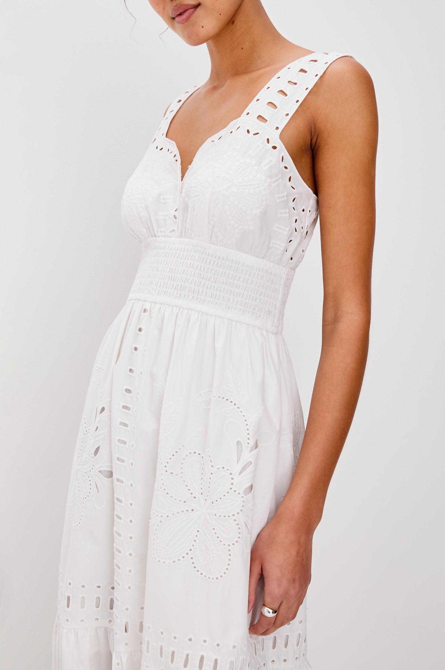 WHITE Fawn Island Green Silk Slip Dress