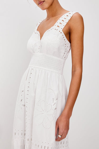 WHITE Fawn Island Green Silk Slip Dress