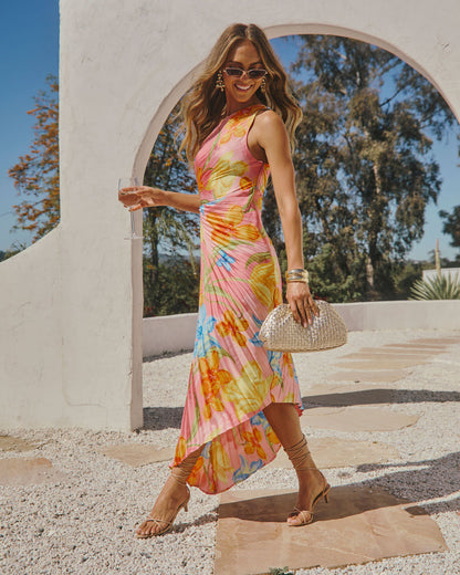 Black Multi Margot Floral Maxi Dress