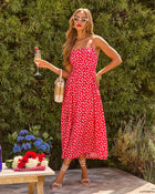 Rosalind Floral Rayon Midi Dress