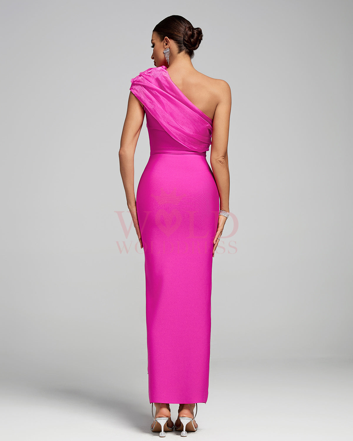Embellished Bandage Dress Margot One-Shoulder Crystal Bandage Dress
