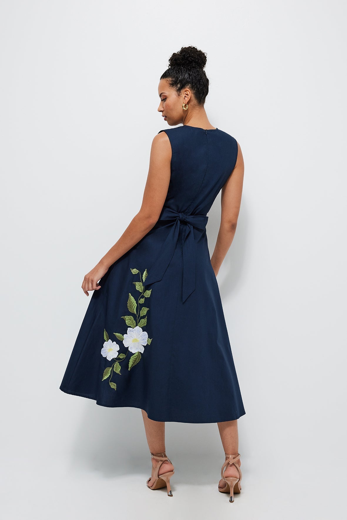 Red Magnolia Indigo Dress