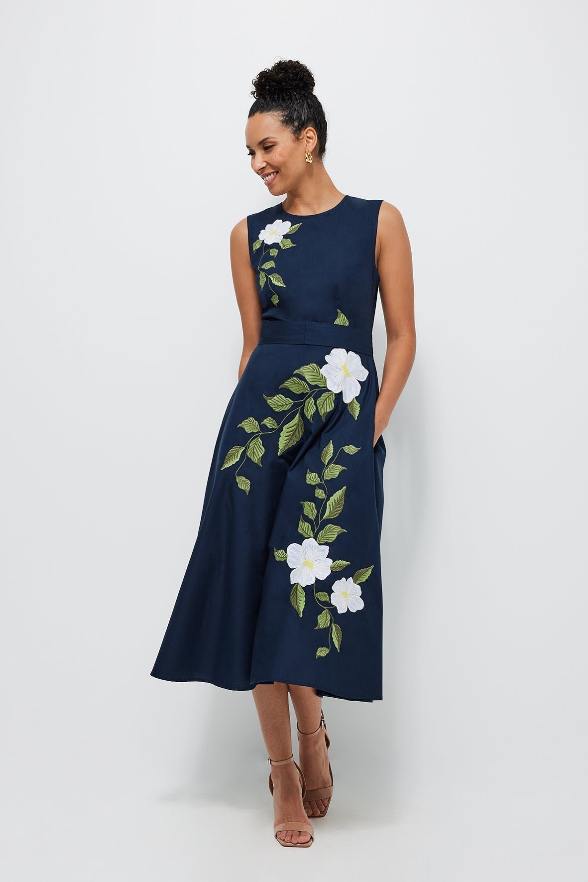 Light Yellow Magnolia Indigo Dress