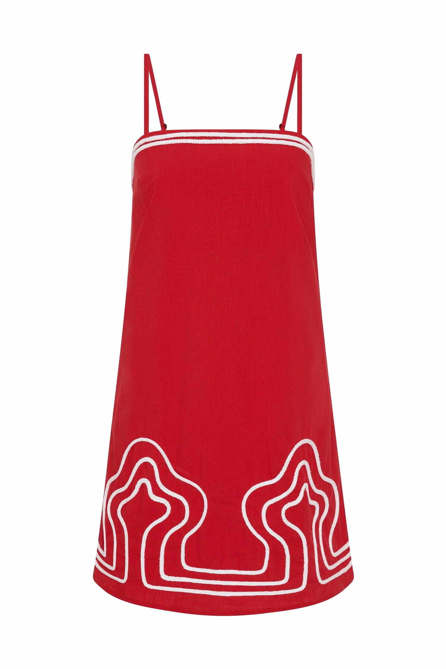 Rosso Clara Linen Midi Dress