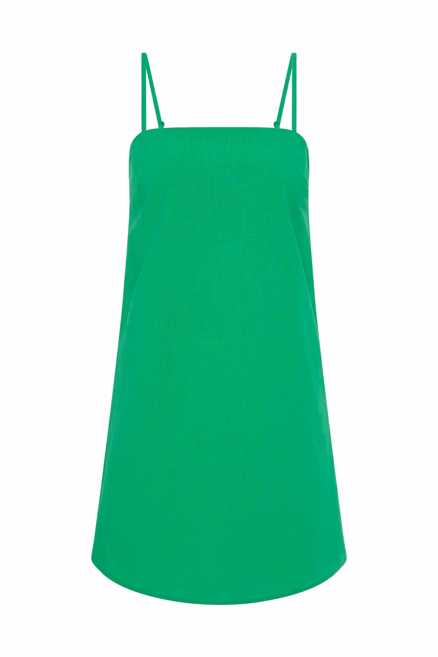 Verde Clara Linen Midi Dress