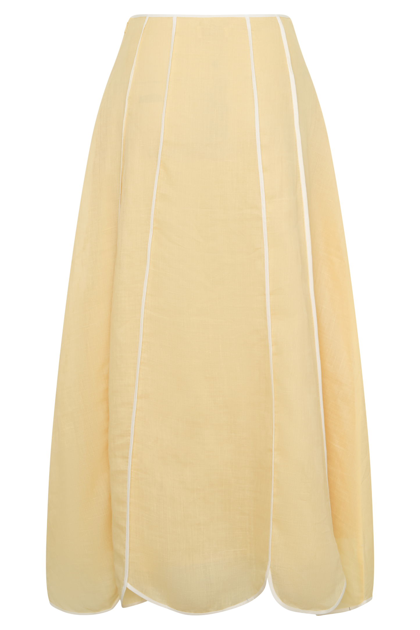 Butter Georgia Panelled Midi Dress in Butter