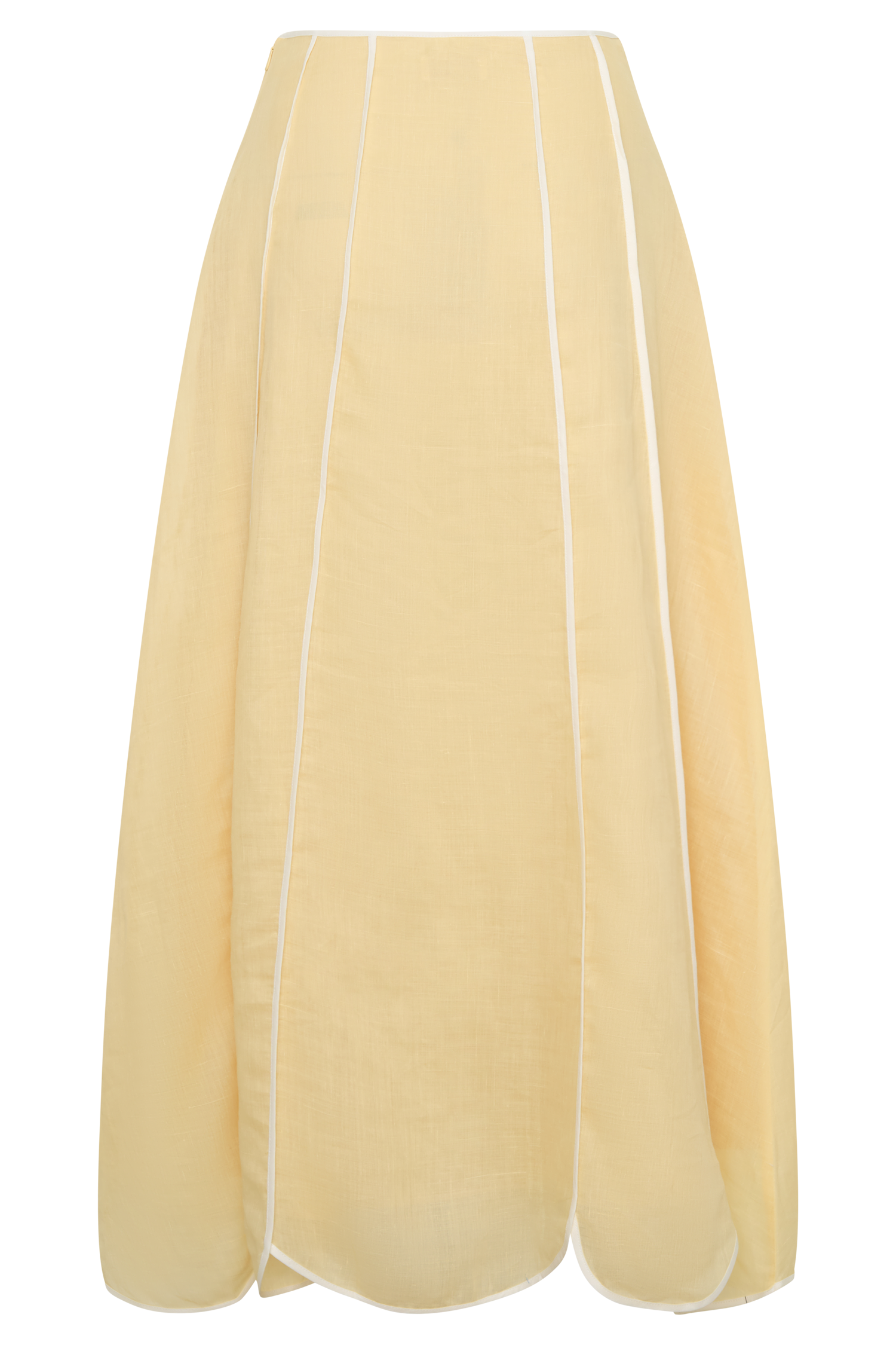 Butter Georgia Panelled Midi Dress in Butter