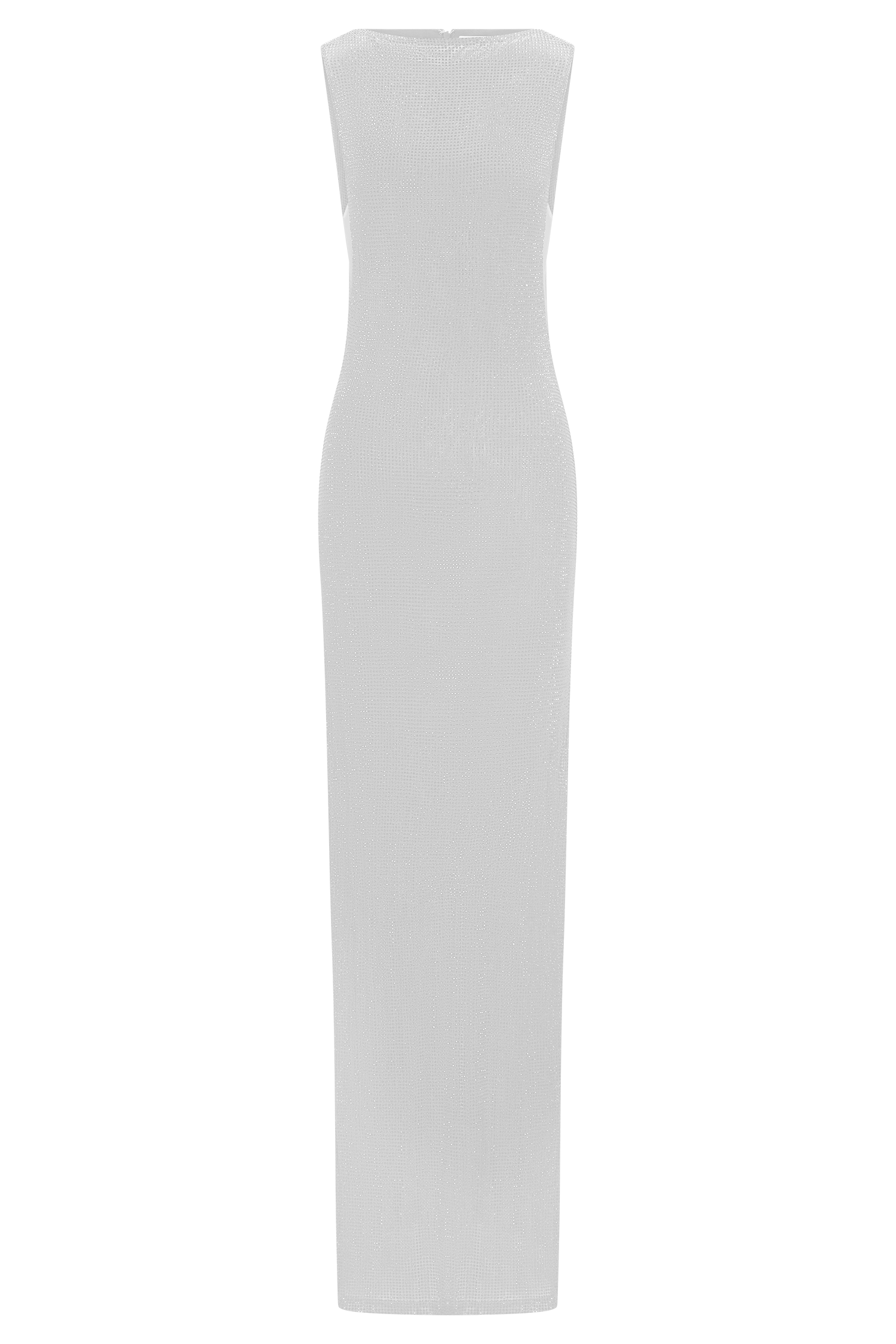 Silver Magnolia Diamante Sleeveless Maxi Dress in Chocolate