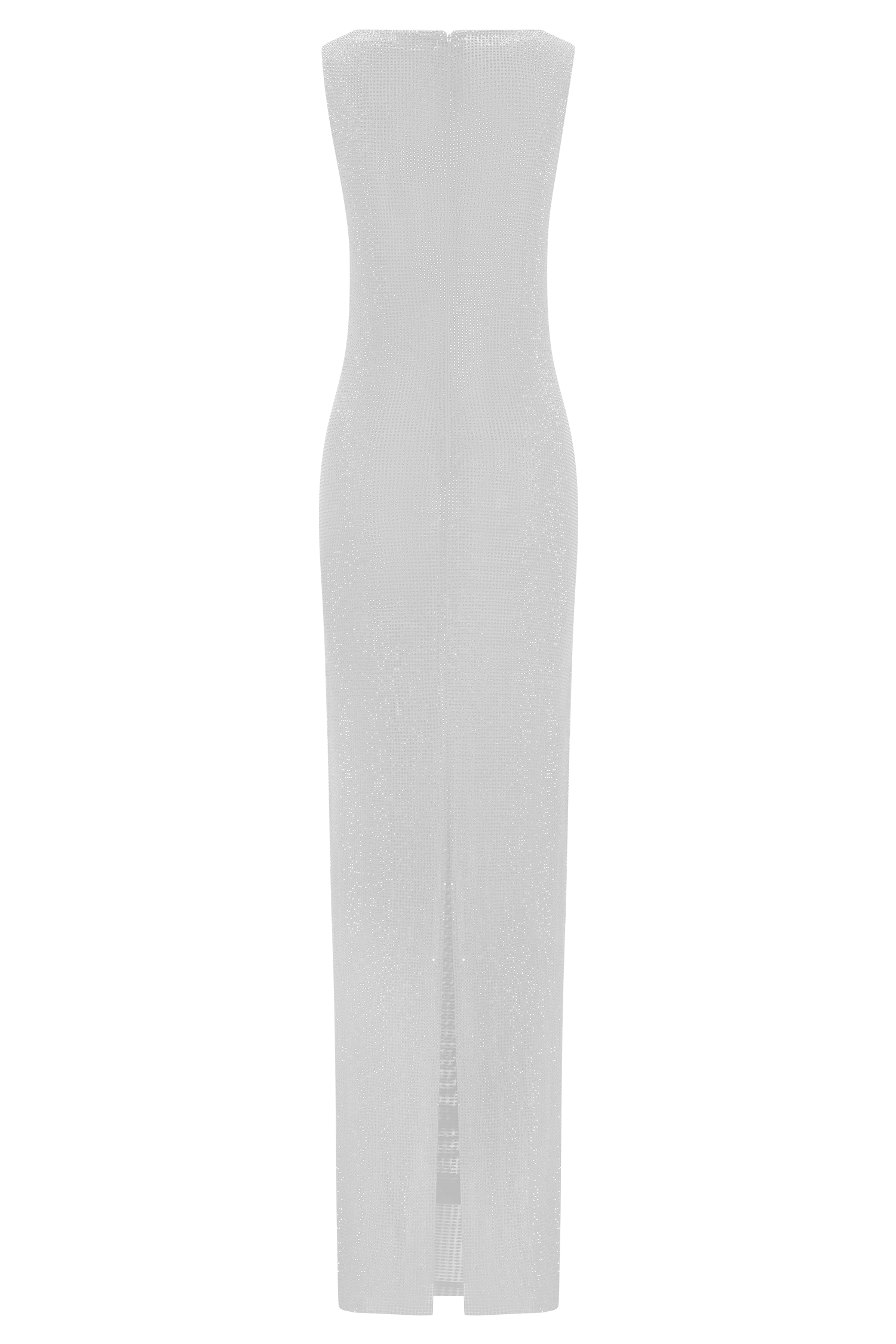 Silver Magnolia Diamante Sleeveless Maxi Dress in Chocolate