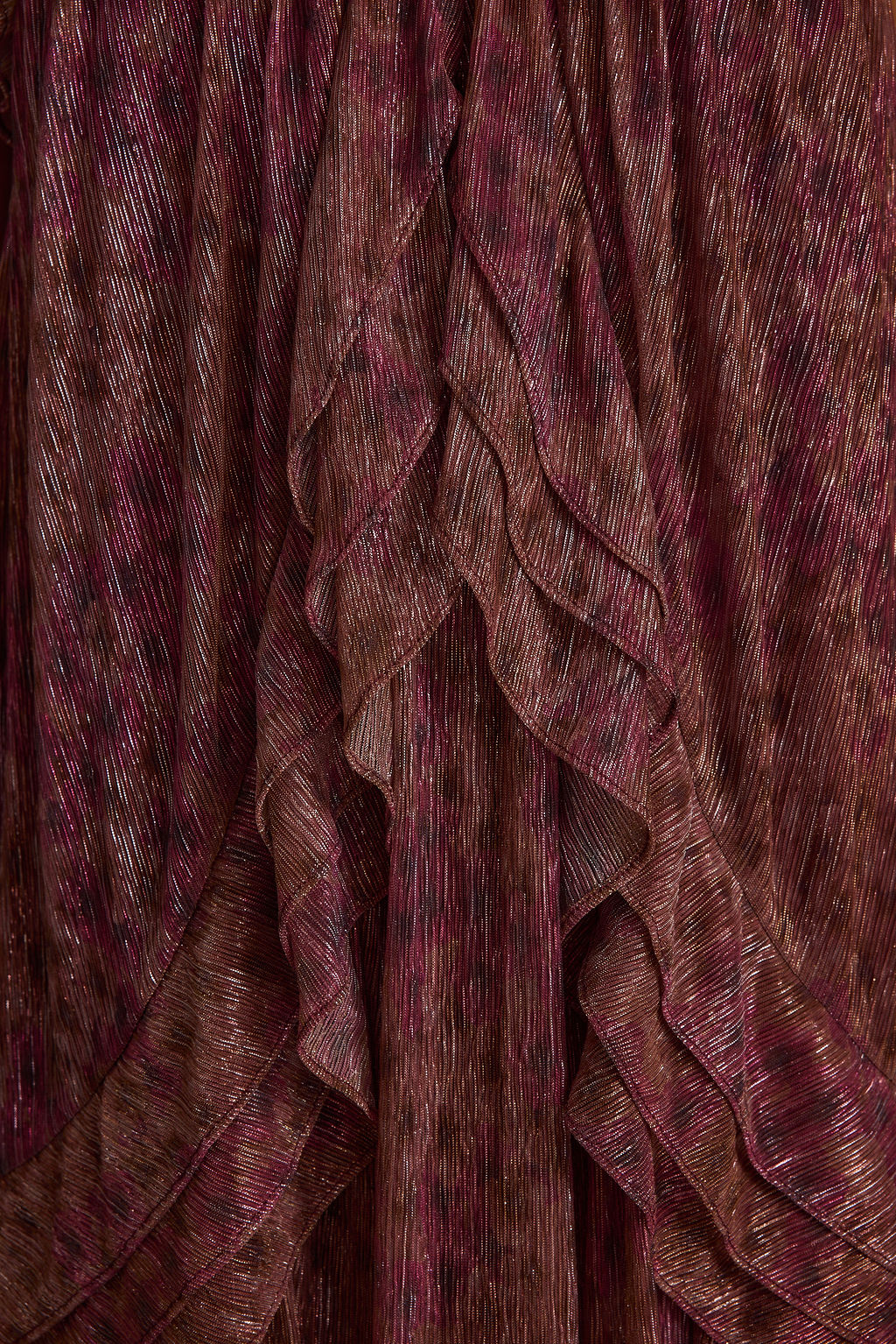 Margot Ruffle Mini Dress in Raspberry