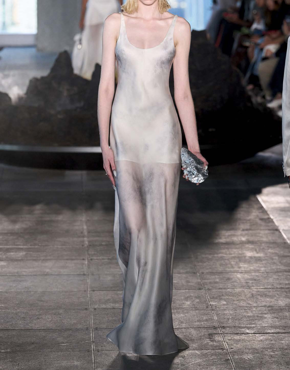 ASH WHITE Margot Silk Bias Slip Dress