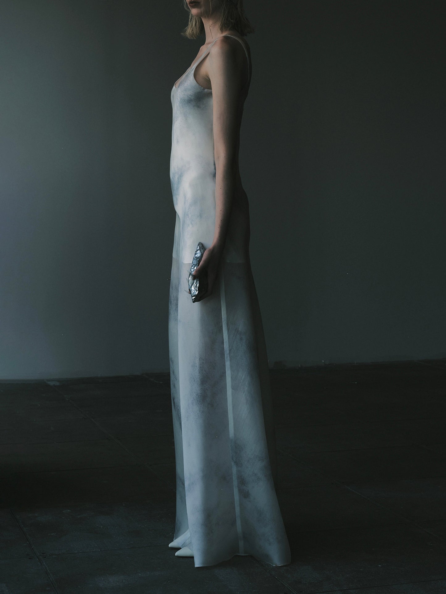 ASH WHITE Margot Silk Bias Slip Dress