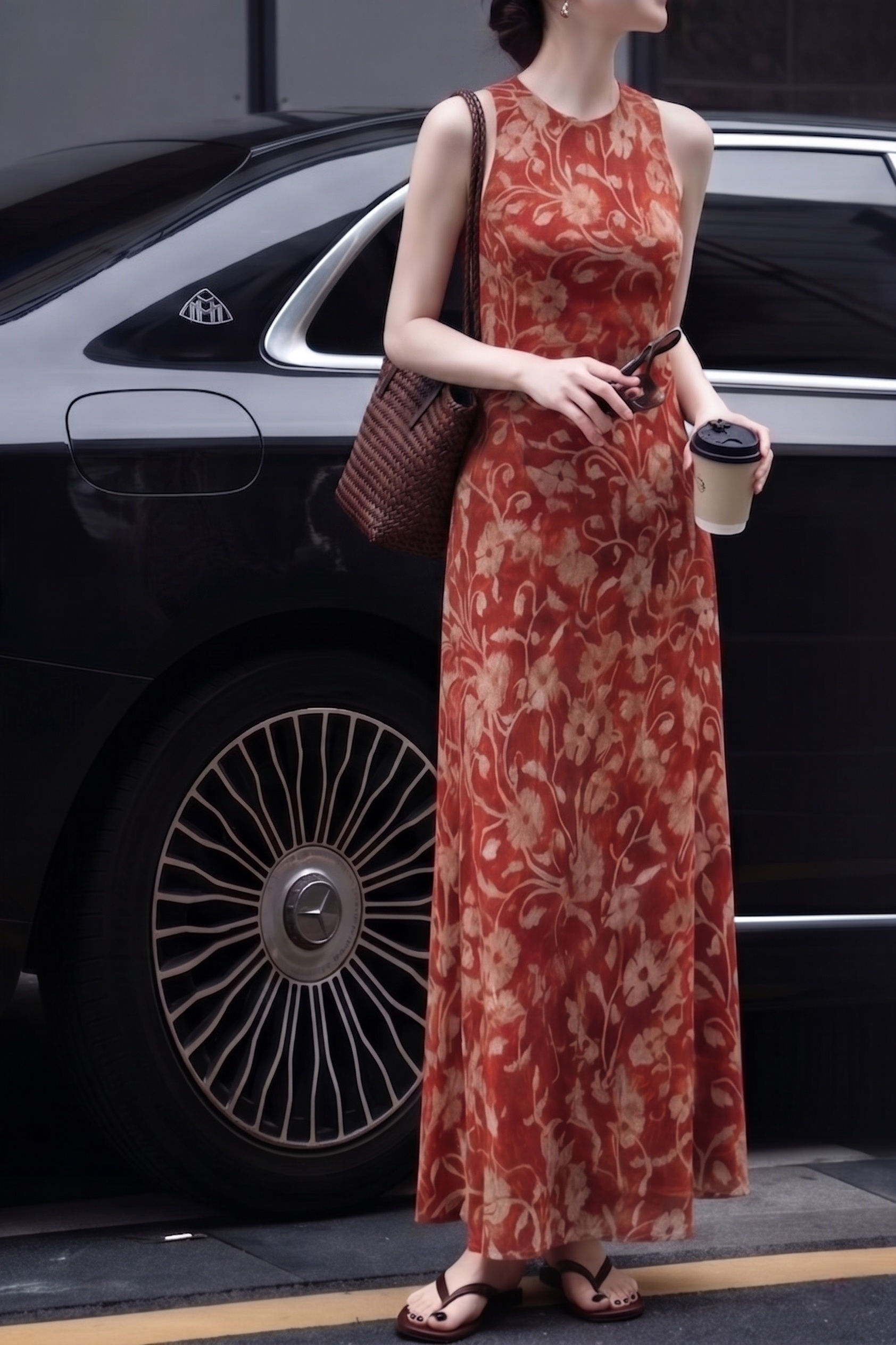Cut Vintage Floral Maxi Dress Margot Mulberry Silk Floral Maxi Dress