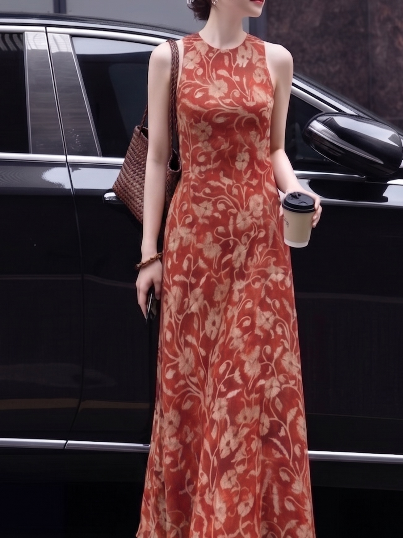 Cut Vintage Floral Maxi Dress Margot Mulberry Silk Floral Maxi Dress