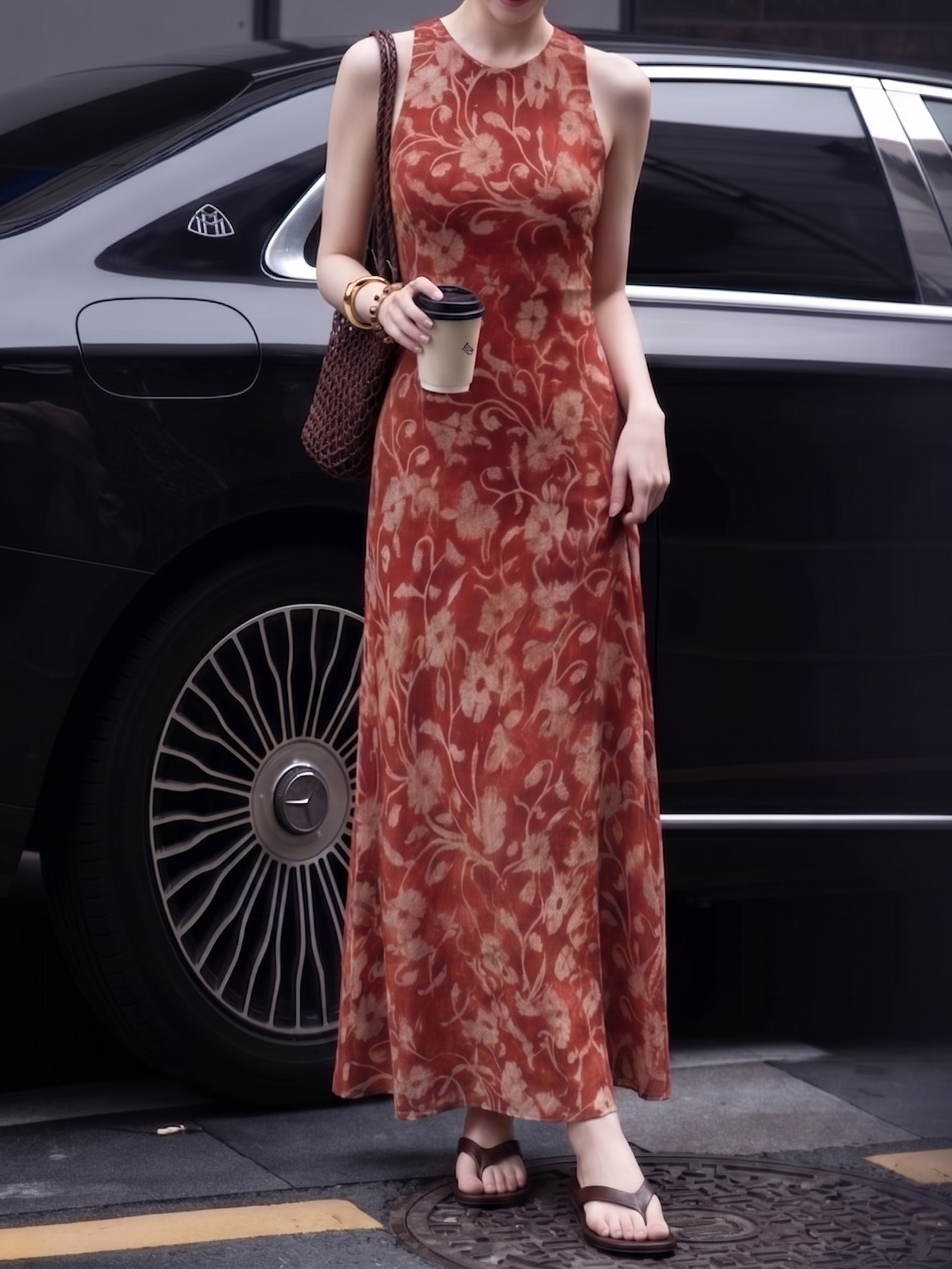 Cut Vintage Floral Maxi Dress Margot Mulberry Silk Floral Maxi Dress