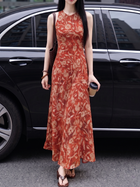 Margot Mulberry Silk Floral Maxi Dress