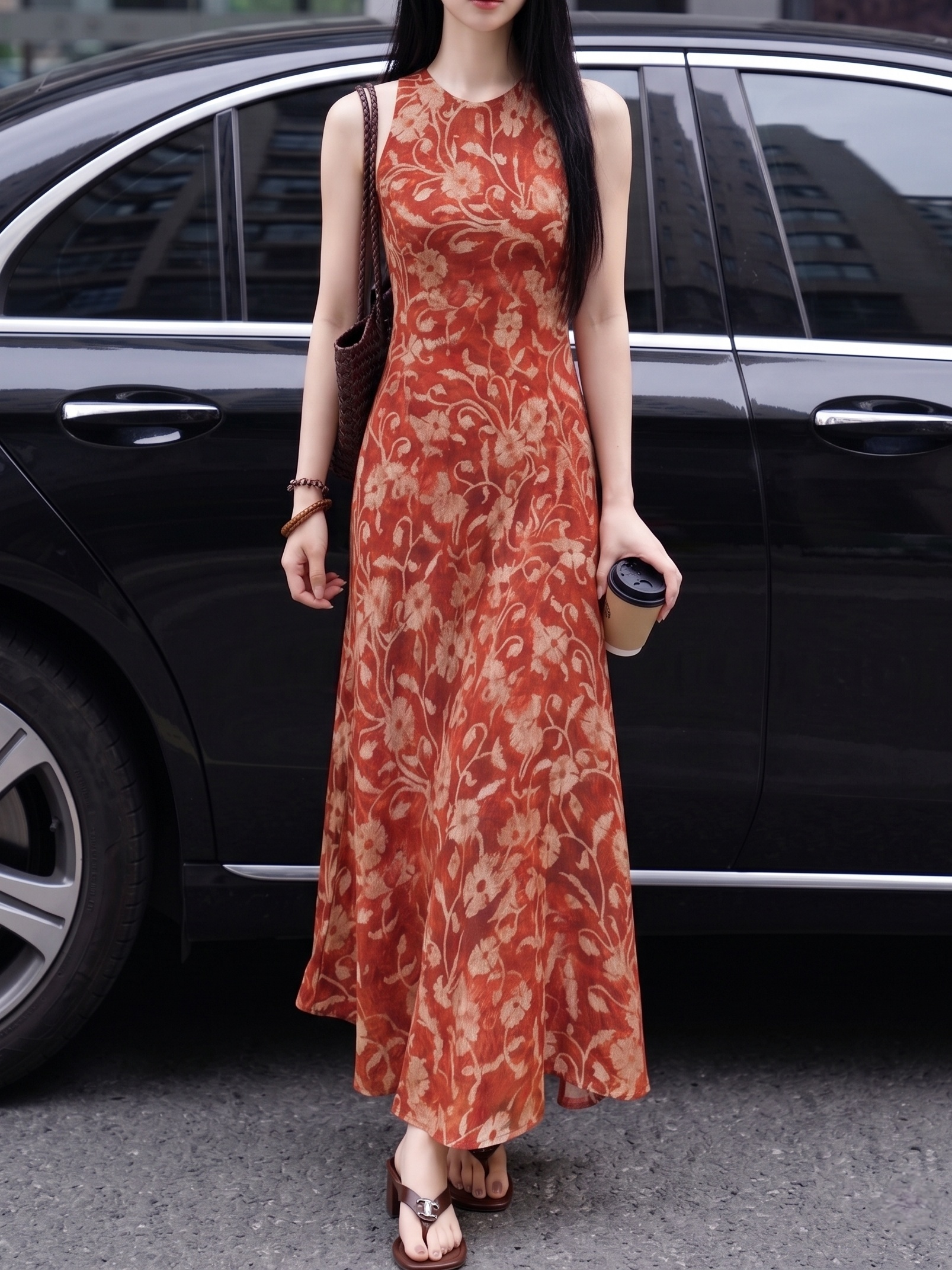 Cut Vintage Floral Maxi Dress Margot Mulberry Silk Floral Maxi Dress
