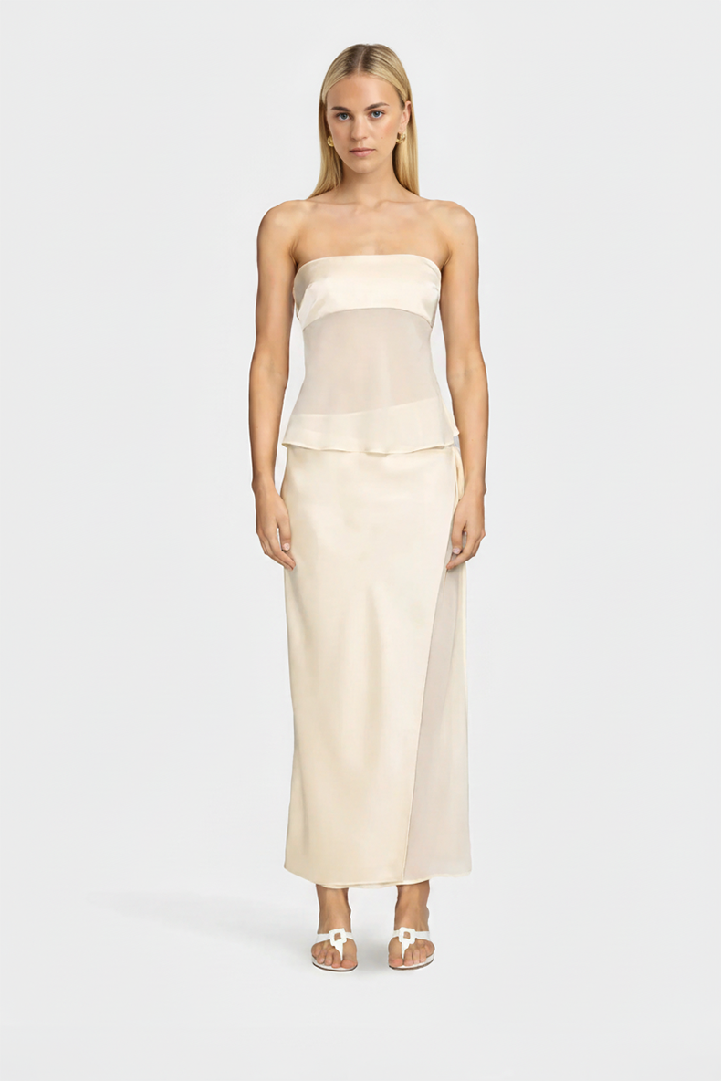 Radiance Sheer Draped Dress
