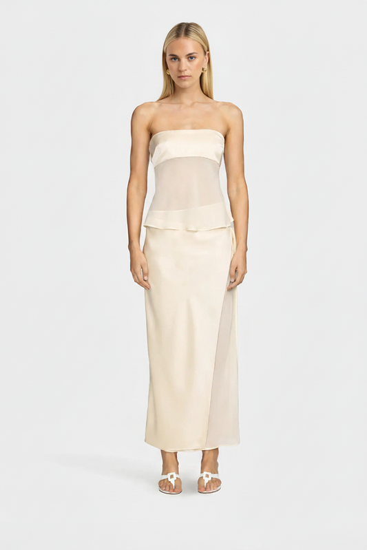 Radiance Sheer Draped Dress