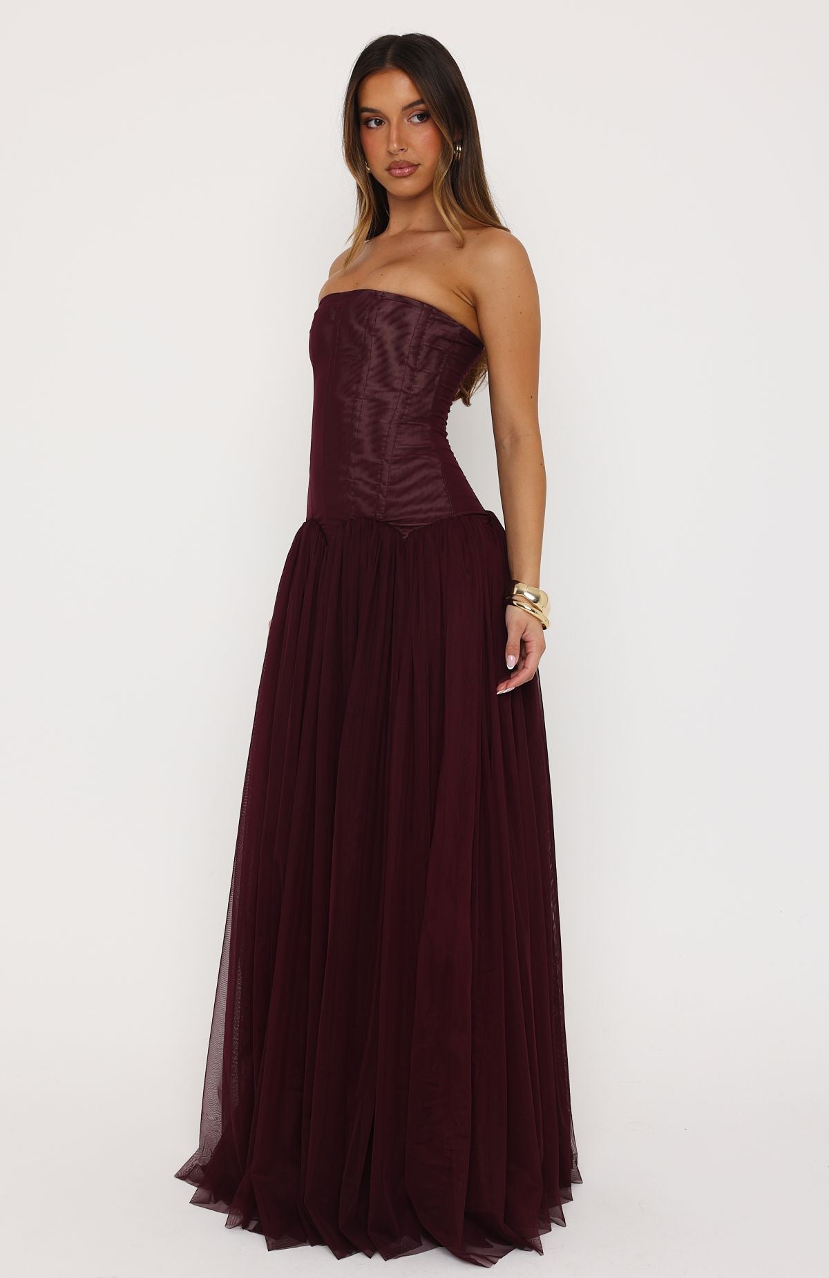 Muse Silk Maxi Dress in Fig