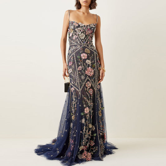 Embellished Tulle Gown Arabella Floral Tulle Gown